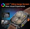2025 New Men's Smart Watch Bluetooth Call 1100mAh Large Battery 60 days standby time 2.01 inch Screen IP68 Waterproof Motion Tracker
