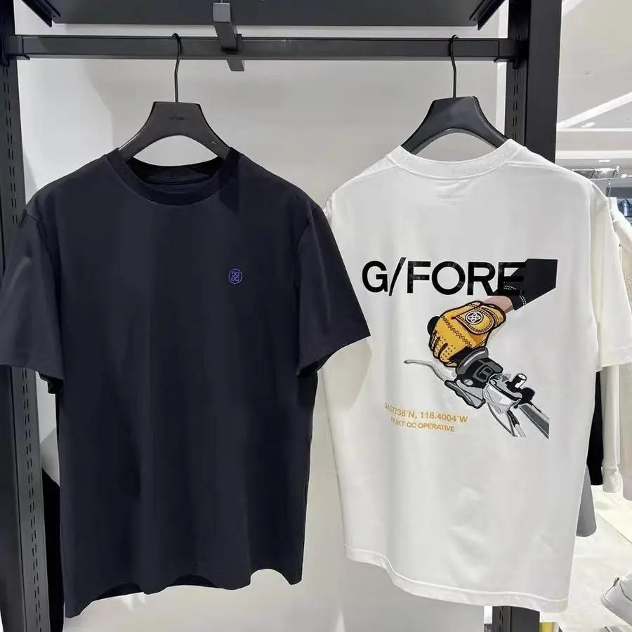 2025 Summer  A New Summer Trend Brand  Golf Printed Cotton Short-sleeved T-shirts for Men and Women