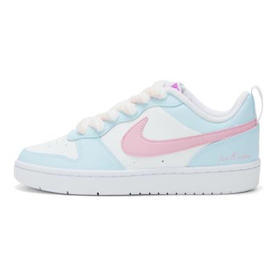 Court Borough Low 2 Low Top Skateboard Shoes Women's Pink Blue BQ5448-124(Team6-)