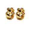 Classic Versatile Spiral Twist Small Ear Buckle Fashionable Personality Versatile Round Earrings Female Commuter 746