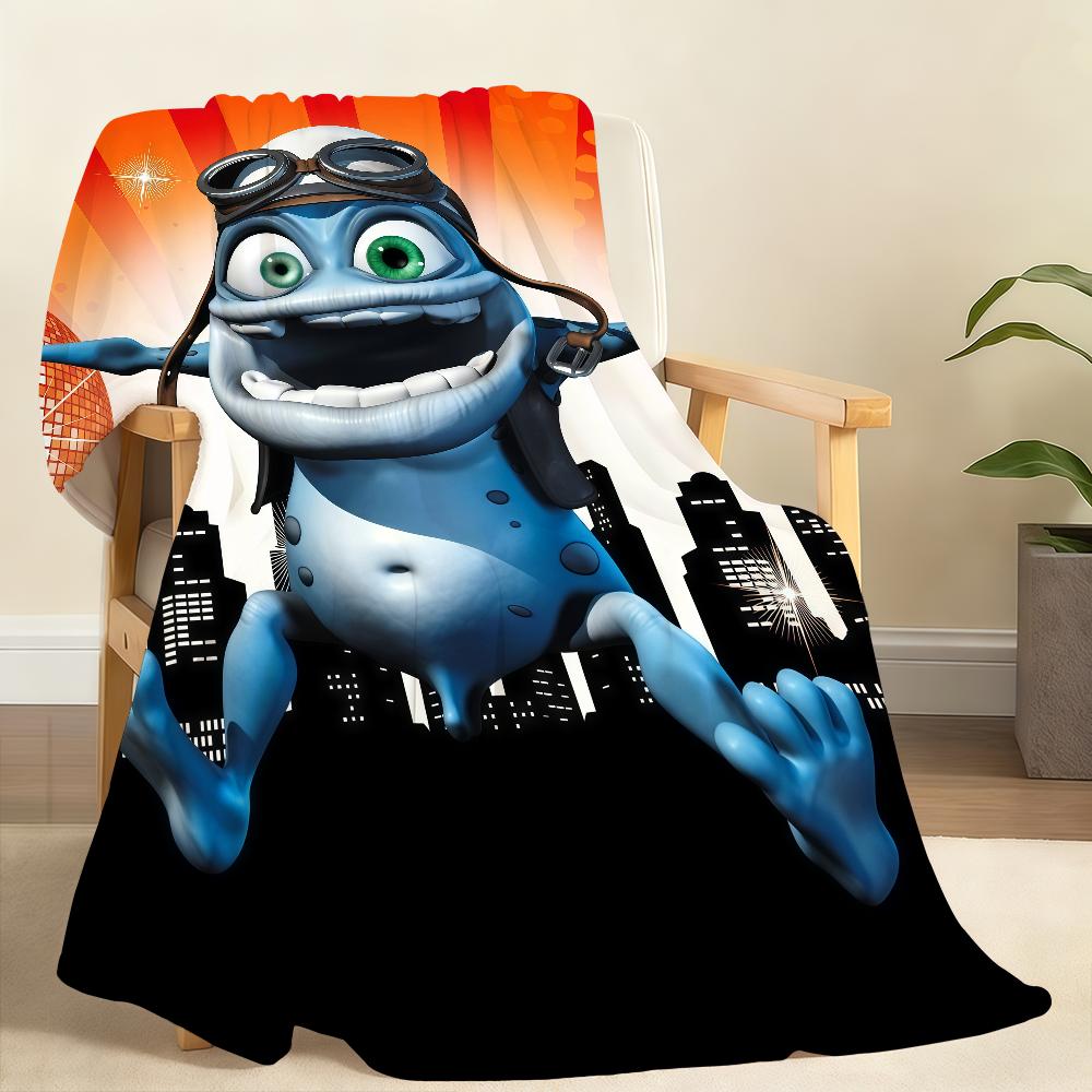 C Crazy Frog DJ Ding D Ding Плед Мягкий Плед-Покрывало для Дома Спальни Кровати Дивана Пикника Путешествия Офиса Покрывало Подарок 75x90cm