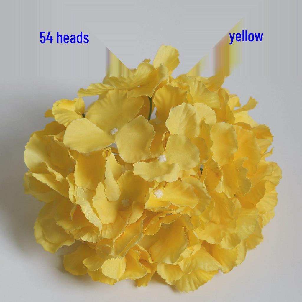 Silk Hydrangea Flower Heads - Large 54-Petal Artificial Floral Decor for Weddings & Art Arrangements