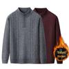 Men's High Neck Half-Zip Fleece Sweater – Trendy, Thick Knitwear for Autumn & Winter