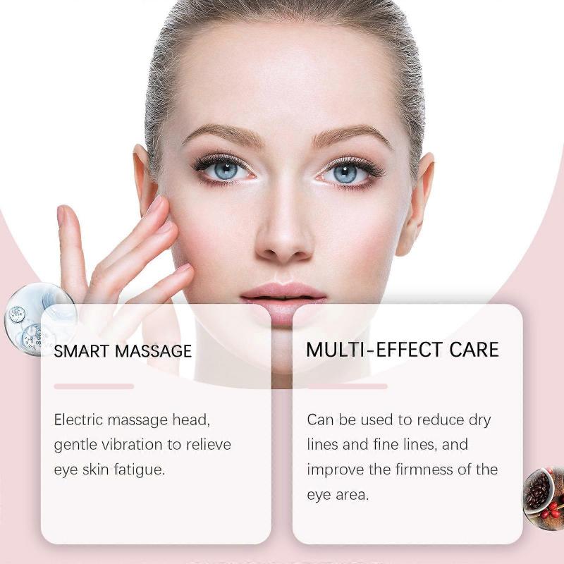 Electric Eye Massager with Peptide Cream – Reduces Dark Circles & Puffiness, Anti-Aging