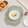 Set de table à carreaux rétro Style vintage Set de table brodé Lavable en machine Set de table style ferme pour table à manger Fête de mariage Décoration d'anniversaire