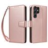 For Samsung Galaxy S24 Ultra Case RFID Blocking PU Leather Wallet Flip Phone Cover with Wrist Strap