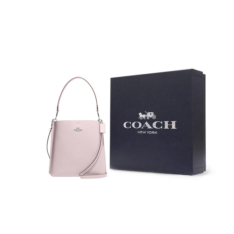 Coach Mollie Leather Bucket Bag , Handbag , Shoulder Bag , Crossbody Bag 28 Women's Ice Pink (Unisex) Handbags CA214 SVNBA