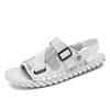 FashionComfy Arrival Men's Slippers New Hand-stitching Summer Sandals Dual-Purpose Male Beach Shoes Non-slip Open-toe Sandals Slippers