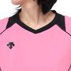 DESCENTE Piste Color Volleyball Wear, Short Sleeve Shirt, Layering Shirt, DX-B2410XB PNK (Pink/LL/Men's, Women's)