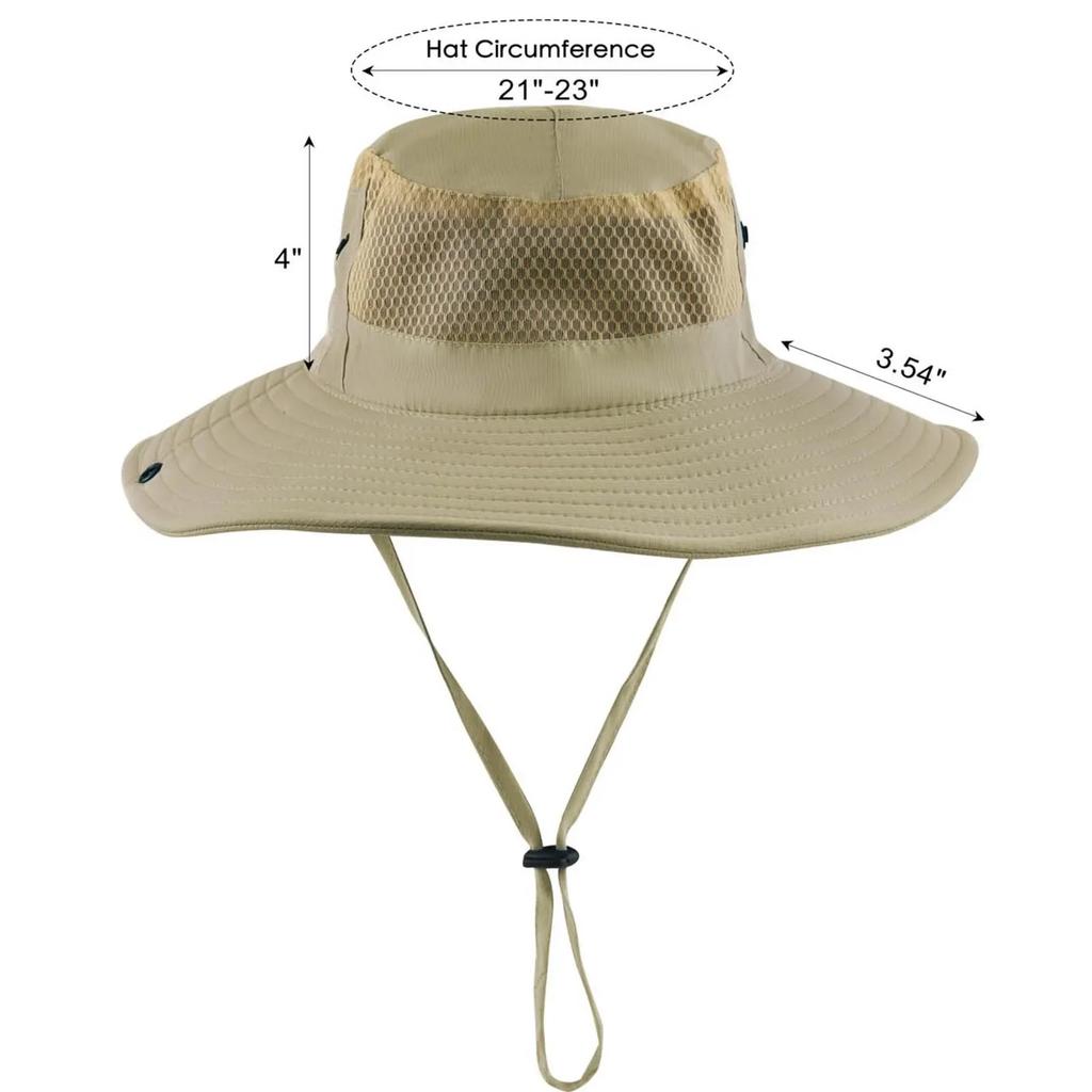 Damen Sonnenhut mit breiter Krempe - UV-Schutz Fischerhut für Angeln im Freien, Radfahren, Wandern & Strand