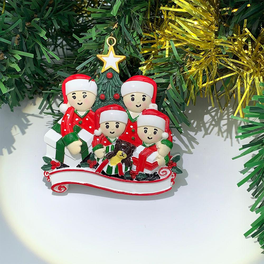 Adorable Five Pointed Star Christmas Ornament Featuring Cute Bear And Snowman For Festive Decor