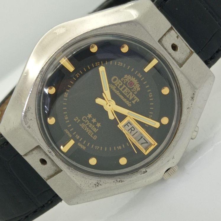 

Б/у ORIENT CRYSTAL AUTO 46943 JAPAN MENS WATCH a412512-1 Sku006-a412512