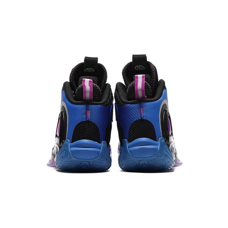 361 Zengo Orca Bouncy Slip Resistant, Abrasion Resistant, Lightweight Mid Top Basketball Shoes Men's Black Purple 572031114-3