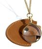 Brass Magnifying Glass, Optical Magnifier Lens with Necklace Chain Monocle for L