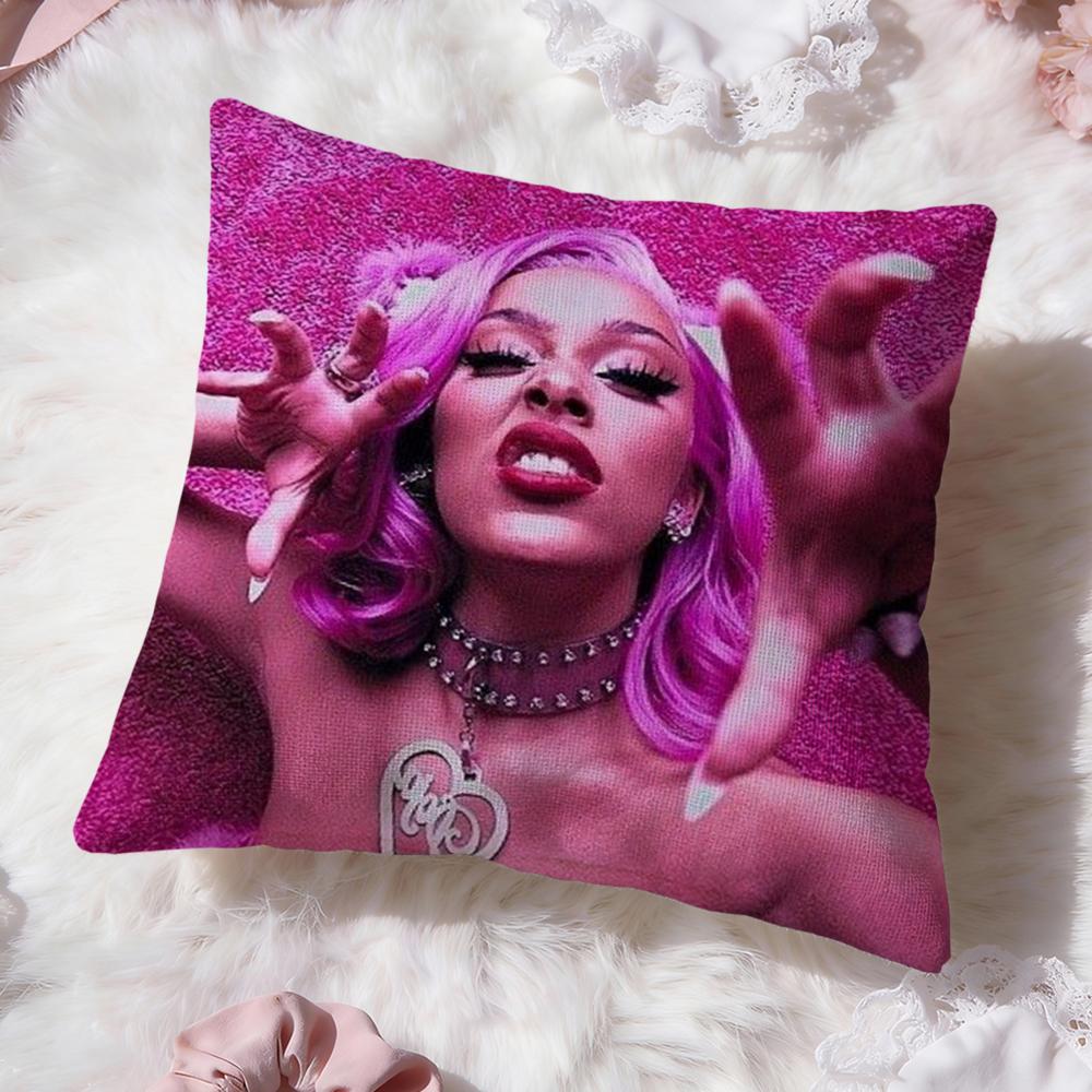 Singer D-Doja CatS Cushion Cover Premium Comfort Reversible Pillow Cove -Two in One Design for Any Room & Car Interior
