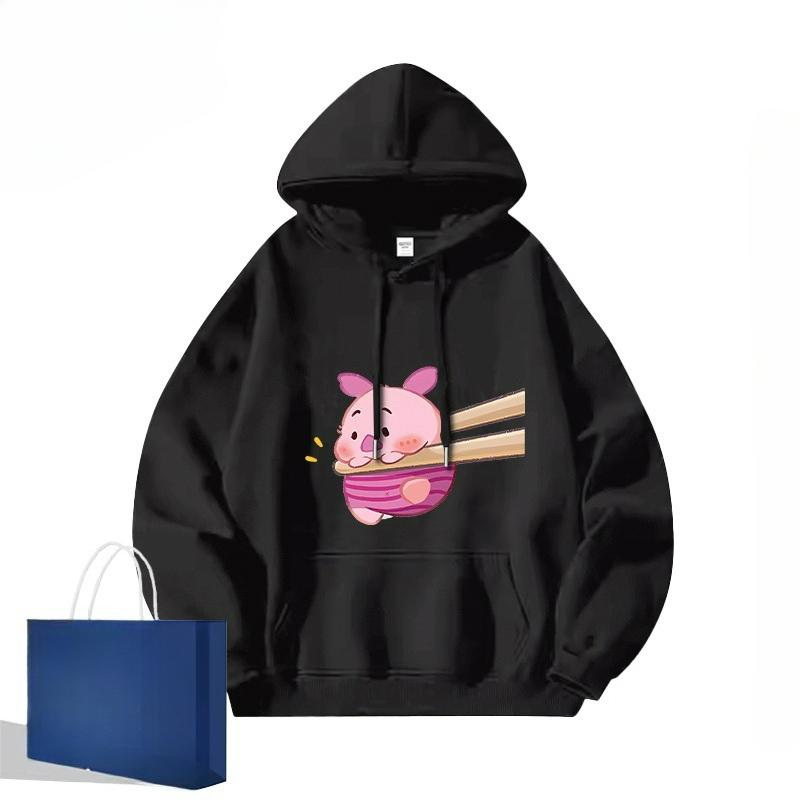 Cartoon Winnie The Pooh Anime Sweater Hooded Women's Clothing Autumn and Winter Two-dimensional Printing Clothes Couple Tide