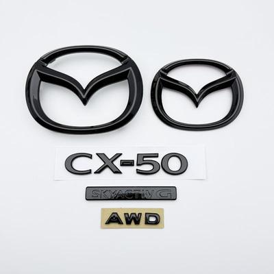 Bright Black CX50 Rear Trunk Emblem AWD Matte