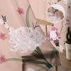 Pink Flowers Tulle Curtains for Living Room Kitchen Bedroom Sheer Tulle for Cafe Hotel Modern Home Decor