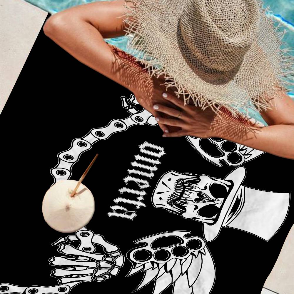 Rapper O-Omerta Mikrofaserdecke Schnelltrocknende Strandtücher Übergröße Druck Super Saugfähige Pooltuchdecke