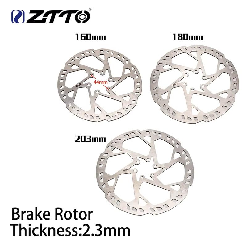 ZTTO 2.3mm Thicken MTB Road E-bike Bicycle Disc Brake Rotor Stainless Steel 140/160/180/203/220mm 6 Bolts Hub Mount Bike Parts