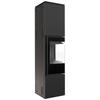 Wood burning steel stove KRATKI REN/L right Ø 150 7 kW black thermotec