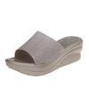 Women's 41 large size slippers spring and summer new platform women's shoes wedge heel women's cool slippers