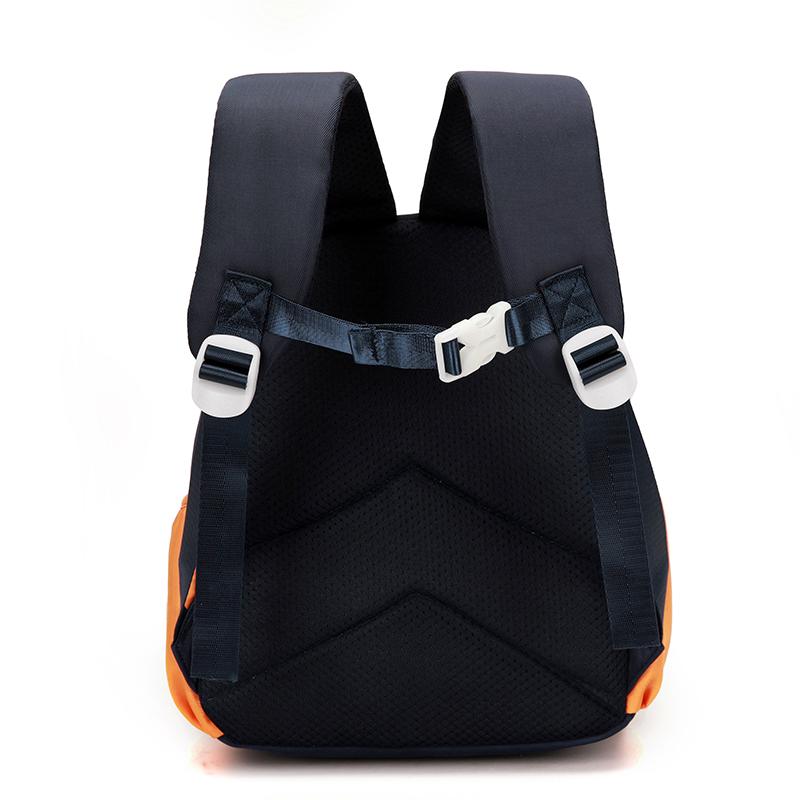 Färgblockerad barnskolväska Förskoleryggsäck Tecknad pojkar flickor ryggsäck