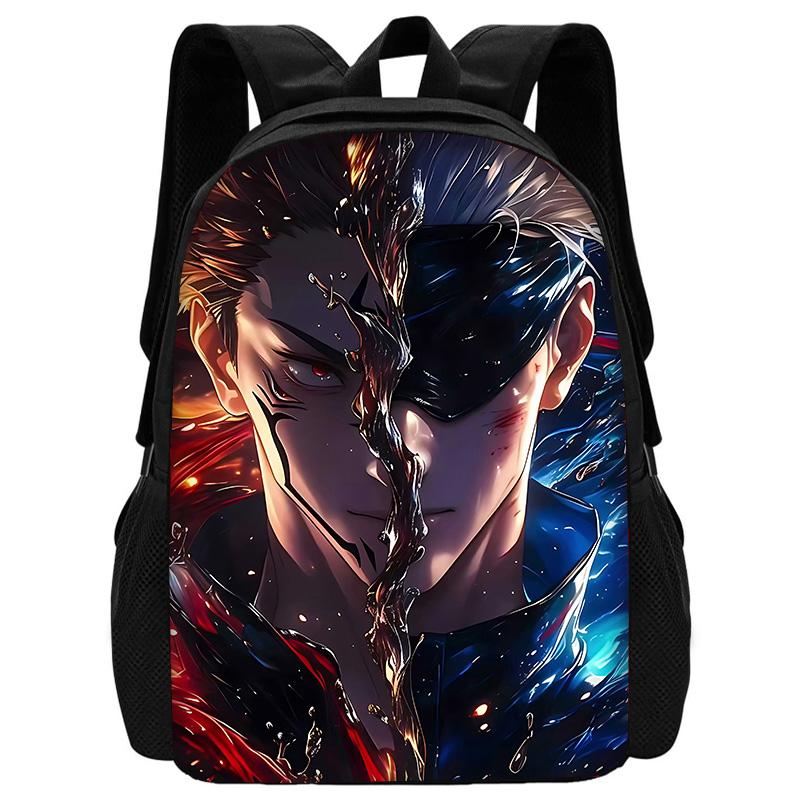 Anime J-JujutsuS K-KaisenS Child School Backpack with Lunch Bags ,Pencil Bags ,School Bags for Boys Girls Best Gift