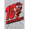 Marvel Childrens/Kids Iron Man Heather 10th Birthday Hoodie