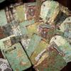 1book/30pcs Vintage Rust Texture Paper, Mottled Aged Effect DIY Handmade Album Scrapbooking Decorative Paper Supplies