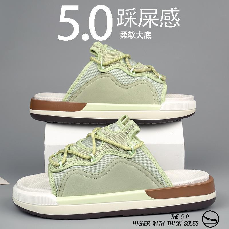 

Фуцзянь большой 2025 односложный драг мужские летние новые очень большого размера шлепанцы износостойкая толстая подошва уличная спортивная повседневная 46