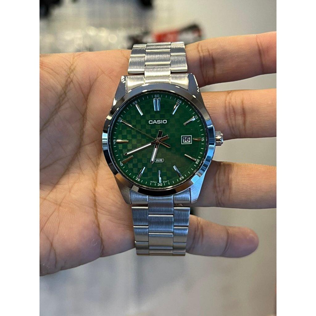 Zegarek Męski Casio Mtp-Vd03D-3A1 Green + Box