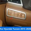 Akcesoria Do Hyundai Tucson 2015- Wnętrze Włókno Węglowe Przycisk Przełącznika Lampy Reflektorów Pokrycie Listwa Naklejka