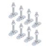 8pcs M8x60 L Track Double Lug Thrded Stud Nut Fitting 6000lbs Load Capacity for Truck Bed Trailer Pickup RV ATV