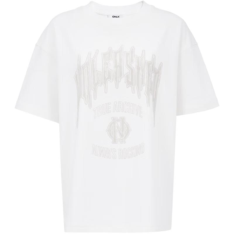 

ONLY Women s Letter Print Loose Fit T-Shirt L