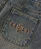 Yujen Slit Washed Denim Long Skirt_Dust Indigo