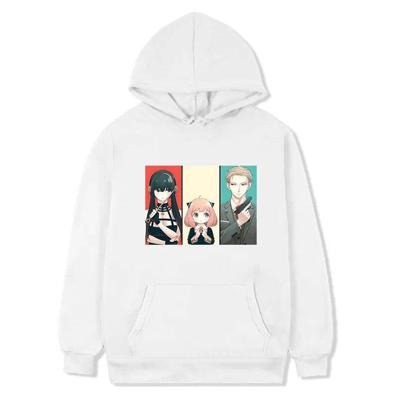 Spy X Family Forger Fam Anime Sudadera Unisex Hip Hop Otoño e Invierno Cálida Casual Sudaderas Mujer Sudadera Kawaii Ropa Unisex