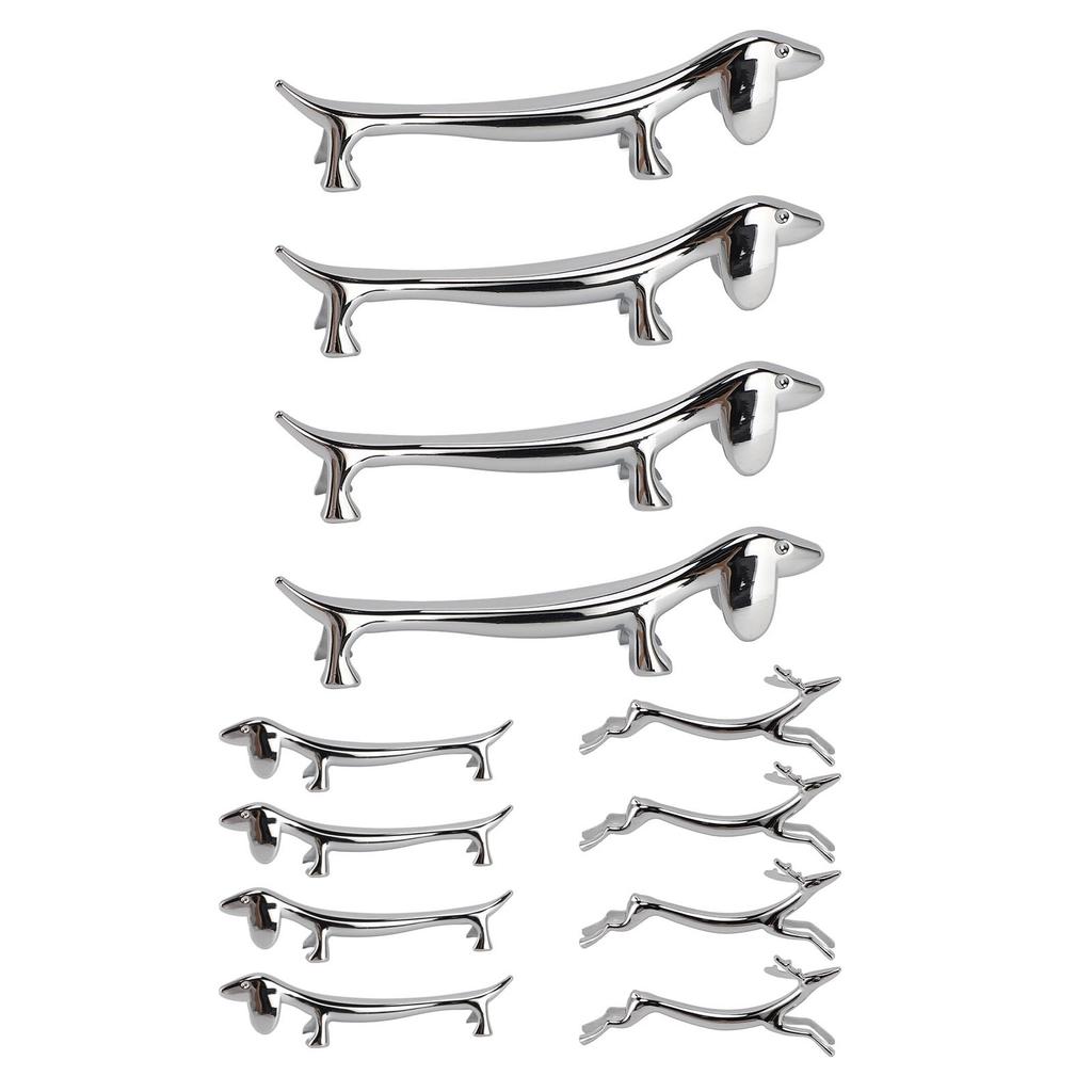 4PCS Cutlery Rest Silver Chopstick Stand Electroplated Polished Zinc Alloy Animal Shape Versatile Ho