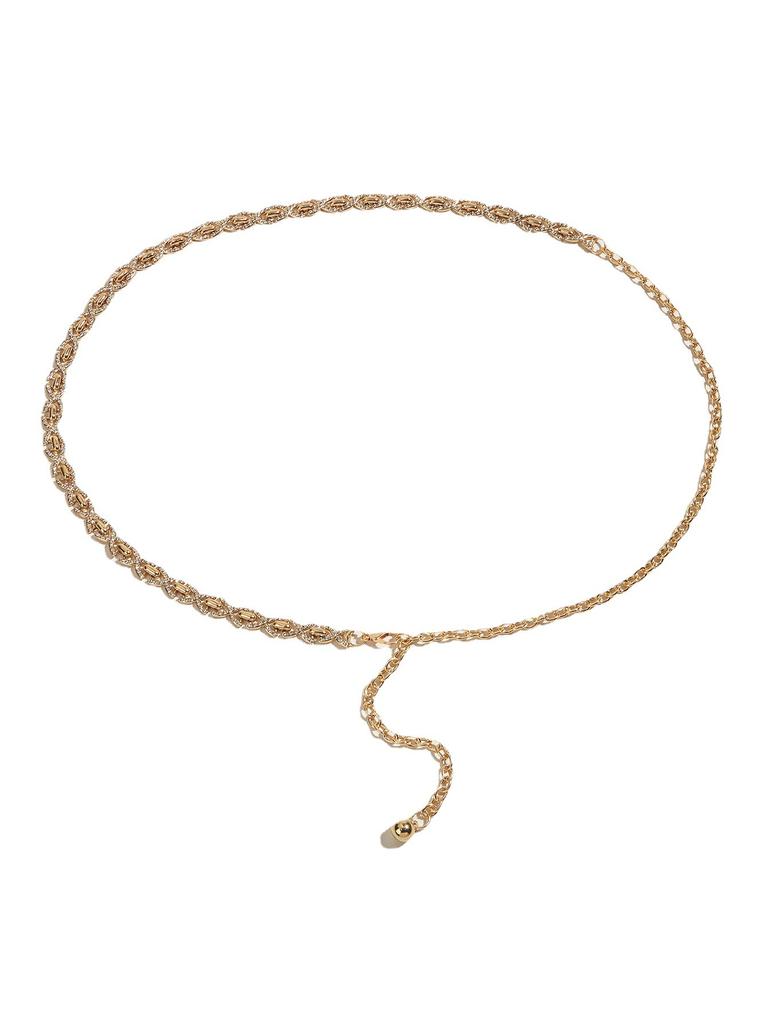 Rhinestone Waist Chain Metal Accessories Belt With Skirt Dress Waist Chain Decoration Thin Belt Tide