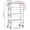 Kitchen Trolley in Grey Sonoma 53 x 20 x 76 cm Engineered Wood