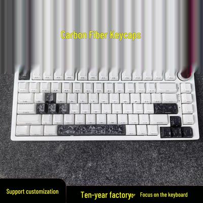Personalized Carbon Fiber Keycaps for Wooting Mechanical Keyboards