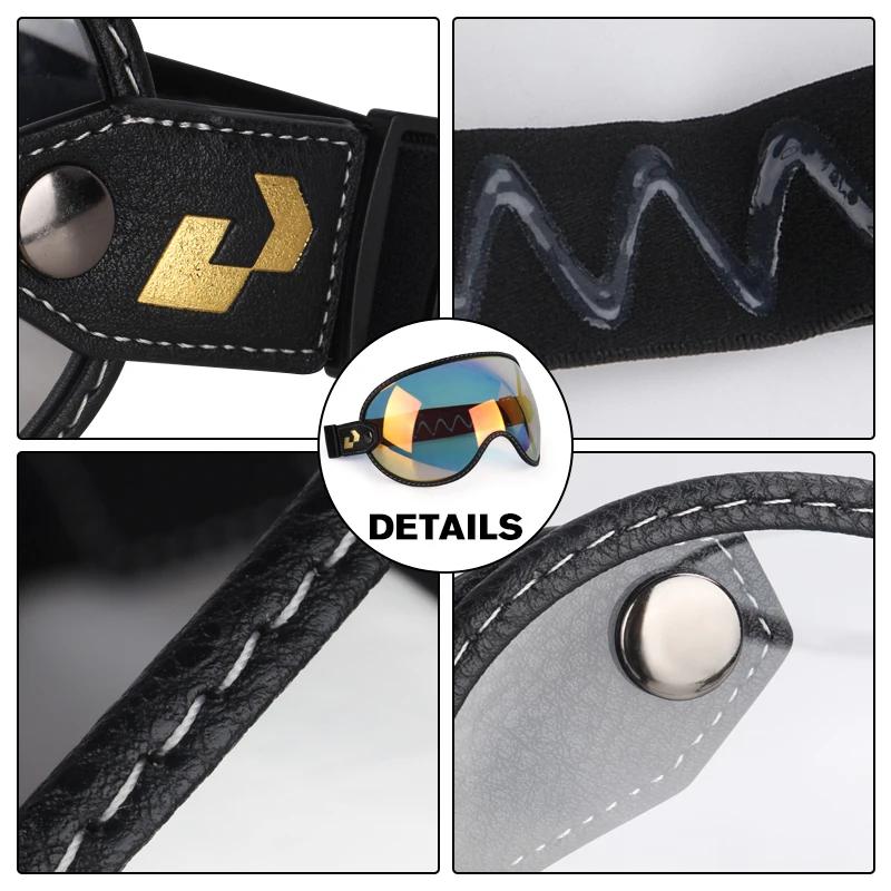 Uchoose Adatta a Tutti Casco Integrale Mezzo Casco Moto Vintage Retro Scudo Bolla Visiera Lente Occhiali da Sole Occhiali Accessori