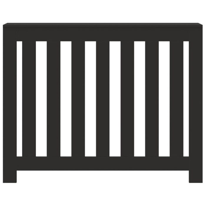 Cache radiateur noir 104x20x82 cm bois d ingénierie