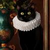 Royal Medieval Pet Collar Adjustable White Neck Ruff Costume Accessories for Dog Cats Themed Parties Photo Shoot