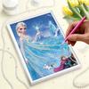 Frozen Elsa & Friends Pearl-Inlaid Frameless Art | Handmade Pearl Craft, Ice Castle Theme, for Frozen Dreamy Home Decor & Gift Option
