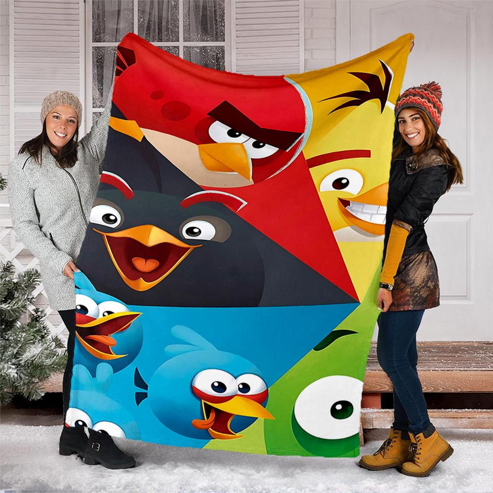 1pc Angry Birds Outdoor Soft Blanket Ultra Plush, Warm, Versatile, and Easy Care for Camping, and