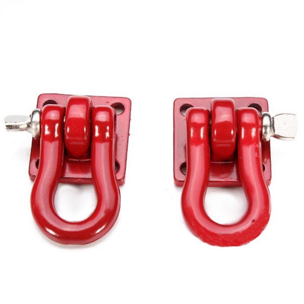 Premium Quality 2 Pcs Red Climbing Trailer Hook Buckle For 1/10 D90 Axial Scx10 Rc Cars