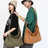 Japan and South Korea Simple Lazy Style Literary Wash Canvas Bag Large Capacity Messenger Bag Student Shoulder Bag Leisure Shopping Bag