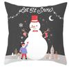 New Christmas Snowman Pillowcase Christmas Illustration Home Cushion Cover