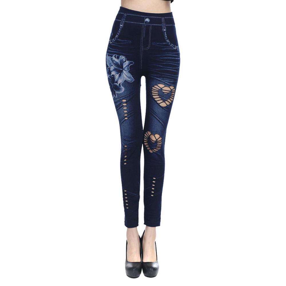 Women Leggings New Skinny High Waist Jeans Trousers Floral Stretchy Pencil Pants Women Leggings New Skinny High Waist Jeans Trousers Floral Stretchy Pencil Pants